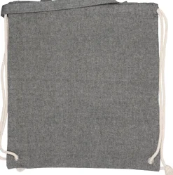 Torba bawełniana z długimi uszami z recyklingu 140 g/m2 ADDISON / Czarny 254303