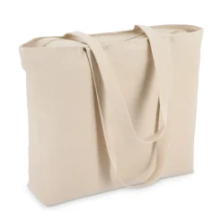 Torba bawełniana z zamkiem błyskawicznym OEKO-TEX® 47 x 11 x 35 cm 320 g/m² / Ecru LT95384-N0054