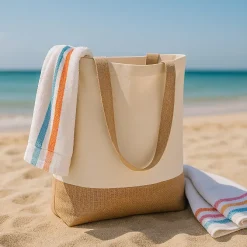 Torba bawełniano-jutowa OEKO-TEX® 41 x 13 x 41 cm 320 g/m² / Ecru LT95374-N0054