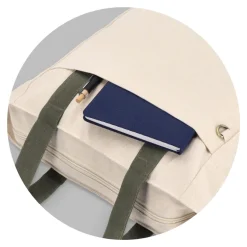 Torba Canvas InSideOut Reuuz 33 x 42 x 10 cm / Ecru / Oliwkowa zieleń LT57116-N5443