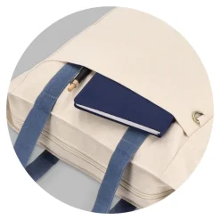 Torba Canvas InSideOut Reuuz 33 x 42 x 10 cm / Ecru / niebieskoszary LT57116-N5465