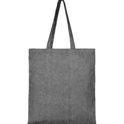 Torba na zakupy z recyklingu o gramaturze 210 g/m² Pheebs / Czarny melanż 12052190