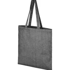 Torba na zakupy z recyklingu o gramaturze 210 g/m² Pheebs / Czarny melanż 12052190