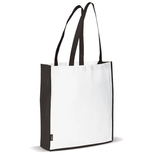Torba non-woven 75g/m² / Biały / czarny LT91479-N0102
