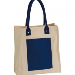 Torba płócienna z długimi uszami 320 g/m2 RODOLFO / Granatowy 6521844