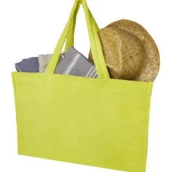 Torba plażowa Siam z materiału frotte z recyklingu GRS, o pojemności 13 l / Limonka 12075263