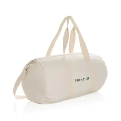 Torba sportowa, podróżna AWARE™, bawełna z recyklingu / Biały P707.190