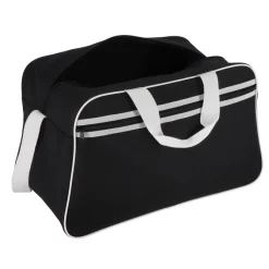 Torba sportowo-podróżna R-PET 600D 48 x 25 x 28 cm 30 l / Czarny / biały LT95366-N0201