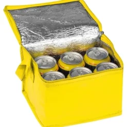 Torba termiczna non woven na 6 puszek 330 ml NIEBY / żółty 154208