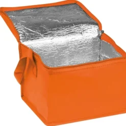 Torba termiczna non woven na 6 puszek 330 ml NIEBY / Pomarańczowy 154210