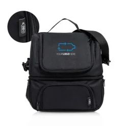 Torba termiczna Rpet z dwiema przegródkami / Ecolunch / Czarny IP30038711