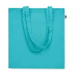 Torba z bawełny organicznej / Turkusowy MO2197-12