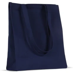 Torba z bawełny z recyklingu z dnem 140g/m² 38x10x42cm / Ciemnoniebieski LT95242-N0010