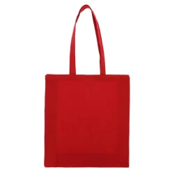 Torba z bawełny z recyklingu z dnem 140g/m² 38x10x42cm / Czerwony LT95242-N0021