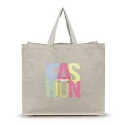 Torba z recyklingowej bawełny 180g z laminowanym wnętrzem / SHOPPER / Beżowy IP31117381