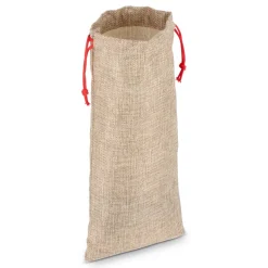 Torebka na wino w stylu juty 14 x 34 cm / Naturalny LT90277-N0094