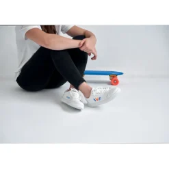 Trampki z PU rozmiar 46 / Bialy MO2246-06