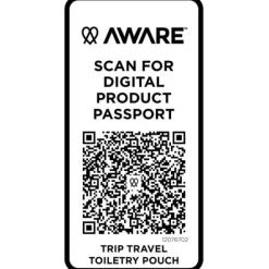Trip Aware™, kosmetyczka podróżna wykonana z materiałów z recyklingu, 2 l / Złamana biel 12076702