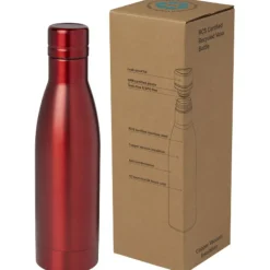 Vasa butelka ze stali nierdzwenej z recyklingu z miedzianą izolacją próżniową o pojemności 500 ml posiadająca certyfikat RCS / Czerwony 10073621