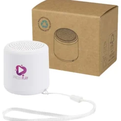 Velkis głośnik bezprzewodowy Bluetooth® o mocy 3 W z tworzyw sztucznych pochodzących z recyklingu / Biały 12448501