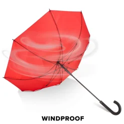 Verdure 190T Pongee 23" Wiatroodporny parasol z uchwytem, automatyczny / żółty LT97119-N0041