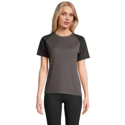 VORTEX WOMEN RAGLAN T-SHIRT / Black/Charcoal Grey S04788-BI-M