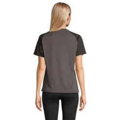 VORTEX WOMEN RAGLAN T-SHIRT / Black/Charcoal Grey S04788-BI-XL