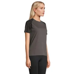 VORTEX WOMEN RAGLAN T-SHIRT / Black/Charcoal Grey S04788-BI-XL