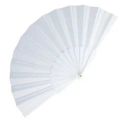 Wachlarz ręczny plastik i poliester / Biały LT90522-N0001
