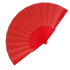Wachlarz ręczny plastik i poliester / Czerwony LT90522-N0021