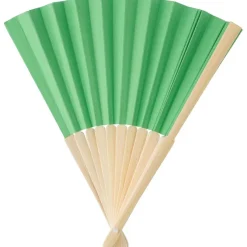 Wachlarz z bambusa / Limonkowy V2201-09