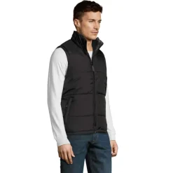 WARM Męska kamizelka 210g / Czarny / Czarny opal S44002-BK-XXL