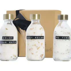 Wellmark Just Relax 3-częściowy zestaw soli do kąpieli, każda o pojemności 200 ml / Przezroczysty bezbarwny 12630601