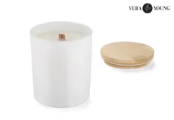 Świeca sojowa 220g - Library - VERA YOUNG / Biały 12103-01