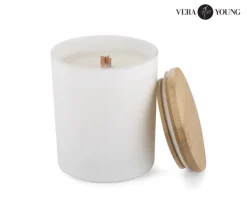 Świeca sojowa 220g - Library - VERA YOUNG / Biały 12103-01