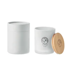 Świeca woskowa roślinna 120 gr / Biały MO6612-06