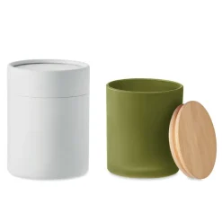 Świeca woskowa roślinna 280 gr / Zielony MO6621-09