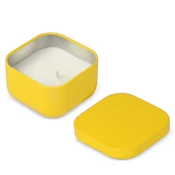 Świeca zapachowa Ananda na bazie roślin w puszce z recyklingu / żółty LT90744-N0041