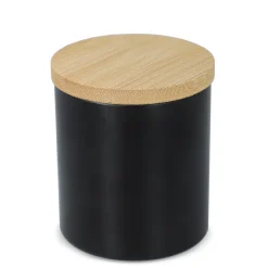 Świeca zapachowa Bhakti na bazie roślin w aluminiowym słoiku z recyklingu / Czarny LT90745-N0002