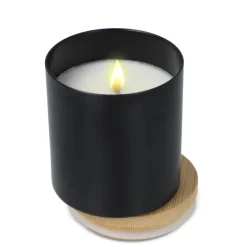 Świeca zapachowa Bhakti na bazie roślin w aluminiowym słoiku z recyklingu / Czarny LT90745-N0002