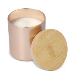 Świeca zapachowa Bhakti na bazie roślin w aluminiowym słoiku z recyklingu / Różowe złoto LT90745-N0045