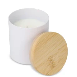 Świeca zapachowa Bhakti na bazie roślin w aluminiowym słoiku z recyklingu / Biały LT90745-N0001