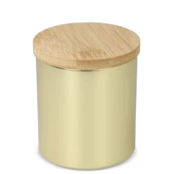 Świeca zapachowa Bhakti na bazie roślin w aluminiowym słoiku z recyklingu / Złoty LT90745-N0006