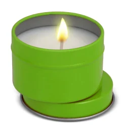 Świeca zapachowa Dhyana na bazie roślin w puszce z recyklingu / Jasnozielony LT90740-N0032