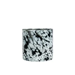 ŚWIECZNIK/WAZON CALORE M, CZARNY/BIAŁY / Czarno-Biały 5280600201-00--00