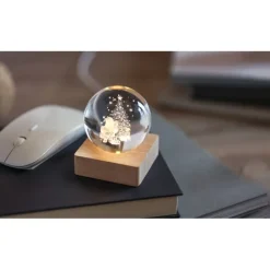 Świąteczna kryształowa kula LED / Drewna CX1541-40
