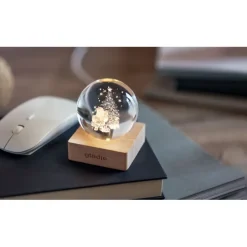 Świąteczna kryształowa kula LED / Drewna CX1541-40