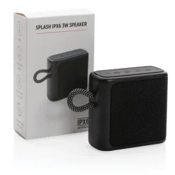 Wodoodporny głośnik bezprzewodowy 3W Splash / Czarny P329.321