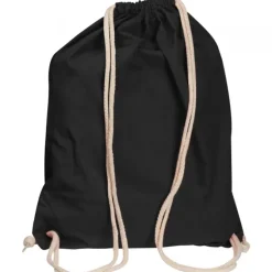Worek sportowy bawełniany 140 g/m2 CARLSBAD / Czarny 002603