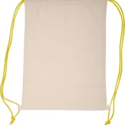 Worek sportowy bawełniany 140 g/m2 LONDONDERRY / żółty 092008